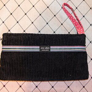 Anna & William Newburyport  Wristlet Black Corduroy